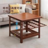 湖南烤火架家用正方形取暖桌全套冬季 可折叠饭桌楠竹炕桌烤火桌子