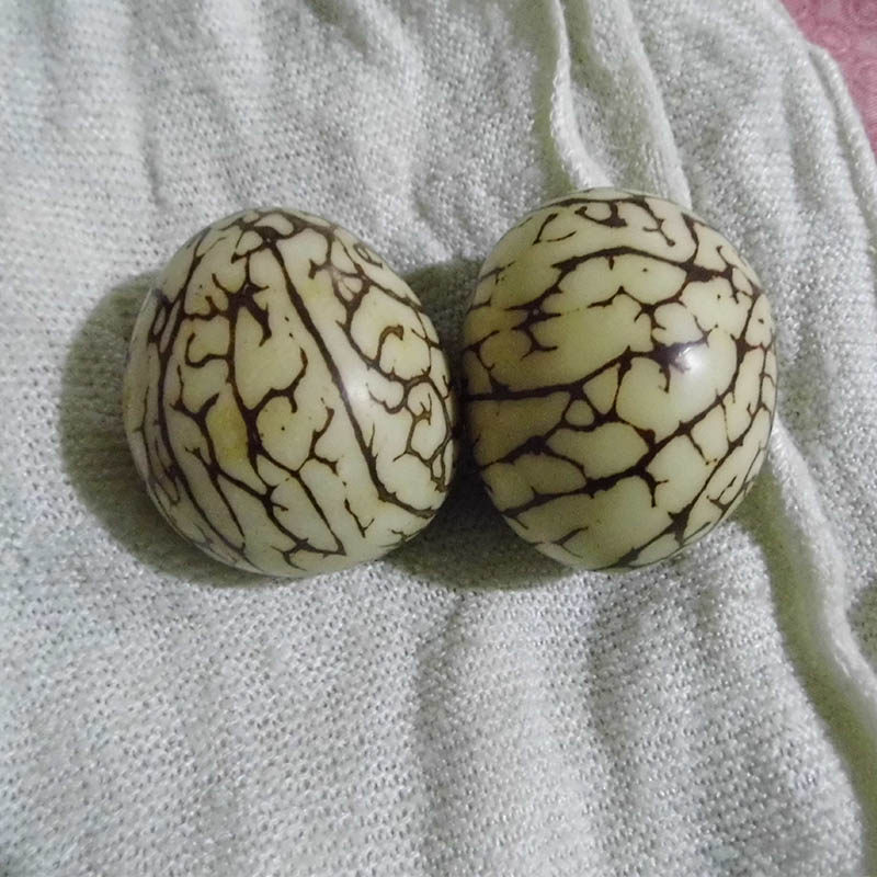 纯天然象牙果打磨花纹手把件健身球揉手球活血瑜伽平安保健收藏