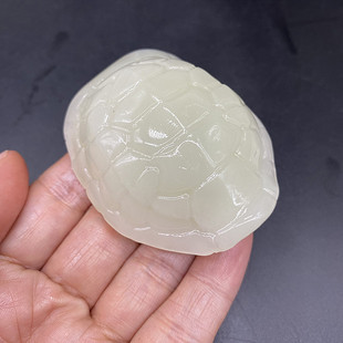 阿富汗玉富甲天下龟甲挂件摆件手把件玉龟壳背云吊坠玉坠玉佩玉牌