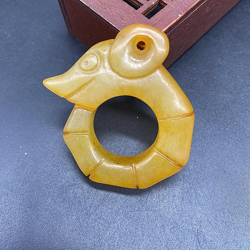 红山文化古玩玉器高古玉玉佩吊坠玉坠岫玉做旧吊坠古玩玉器把件