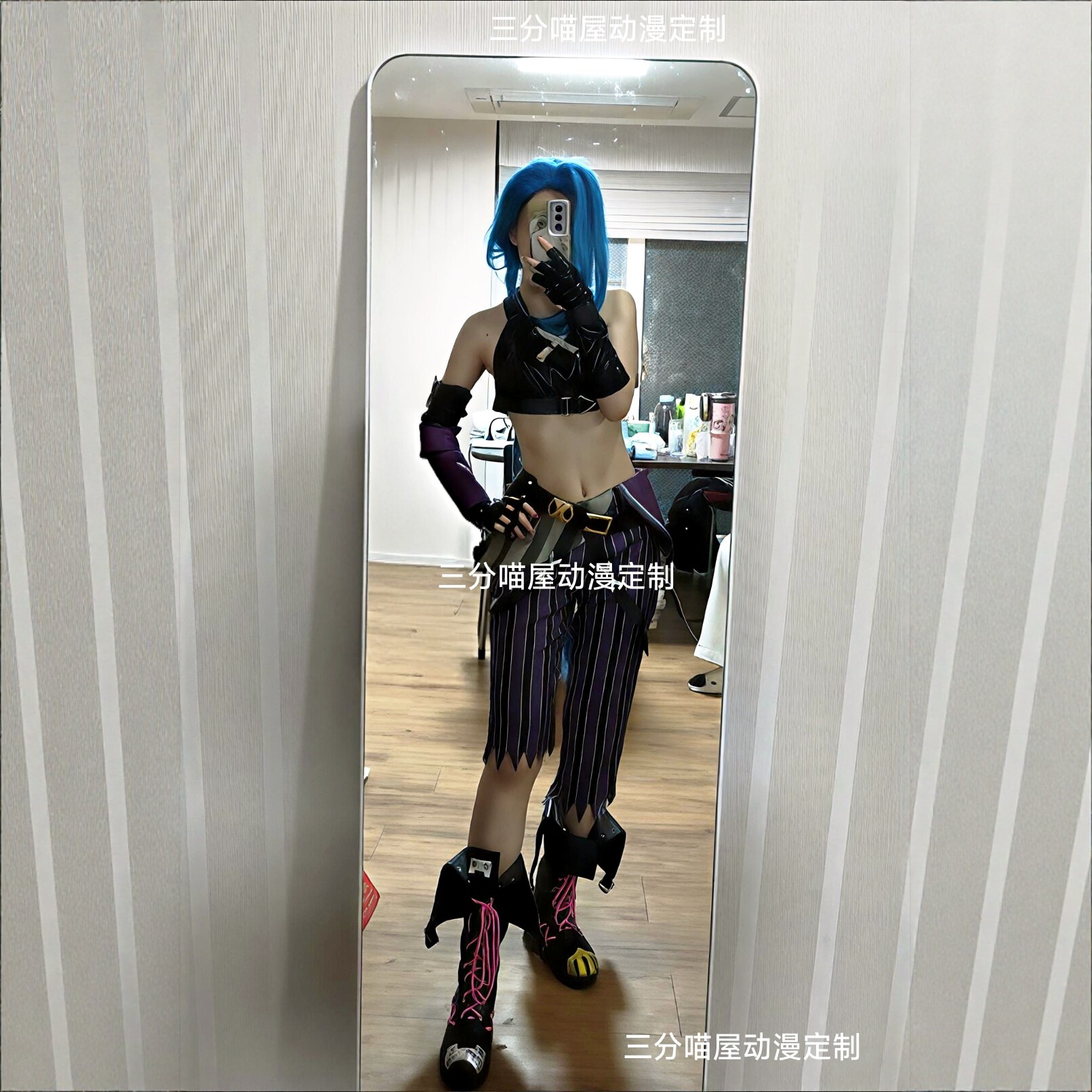 三分喵屋LOL英雄联盟金克丝cos服 双城之战 暴走萝莉 Arcane金