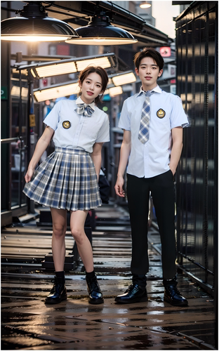 班服学院衬衫裙裤短袖夏季款套装