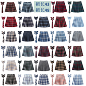 工厂店现货活动价百折JK制服高腰短半身学生班校园服演出格子女裙