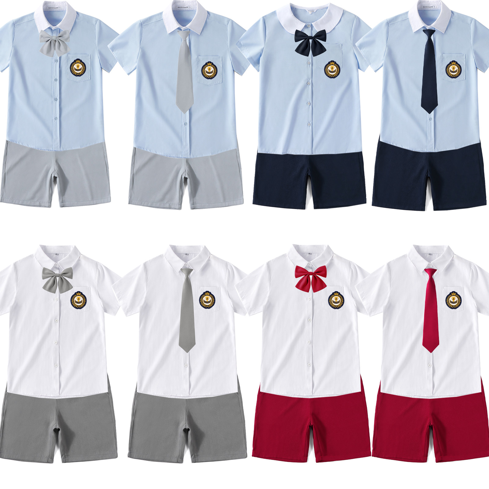 套装班校服毕业小初中大学生英伦学院合唱演出服情侣制服男女短袖