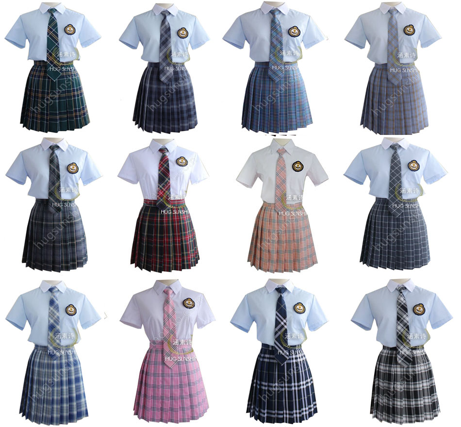 包邮毕业班服学院风夏季套装女生毕业裙子韩版高中学生装网红校服