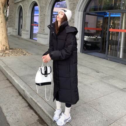 羽绒棉服男女款冬季2024新款超长过膝加厚宽松棉衣艺考情侣外套女