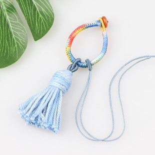 挂件手编吊饰包挂钥匙扣金刚结流苏穗子藏式手搓棉线流苏DIY饰品