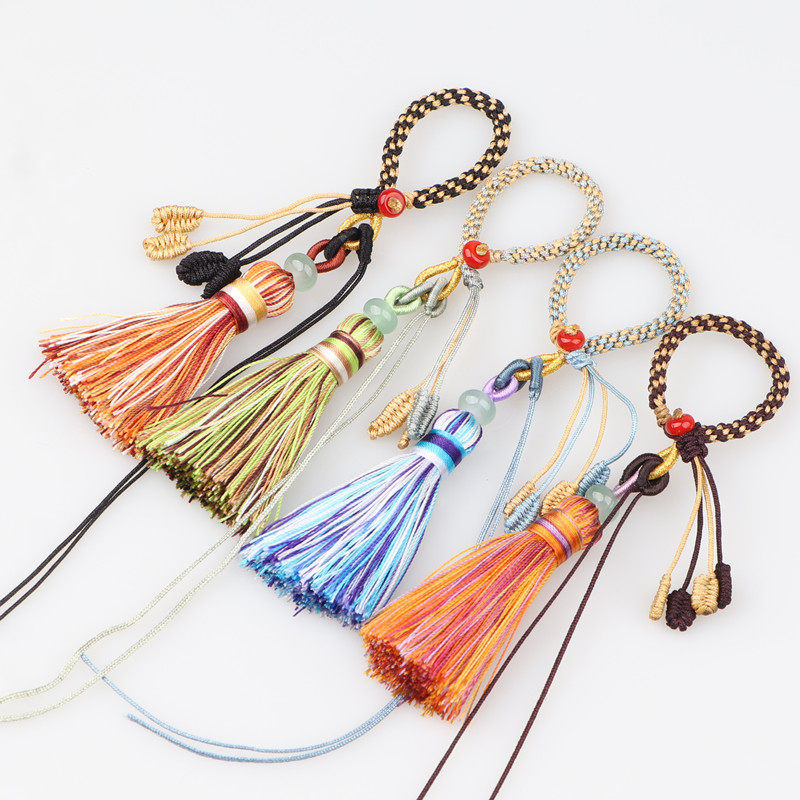 国色玉米结线圈藏式小流苏玉石吊坠挂手工编绳包包挂饰钥匙扣绳,饰品/流行首饰/时尚饰品新,其他DIY饰品配件,淘宝优惠券,粉丝福利购,淘宝优惠卷
