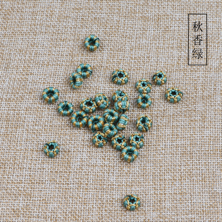 菠萝结线圈菠萝扣手工diy编织手绳手链项链菠萝配件线莲花座线圈