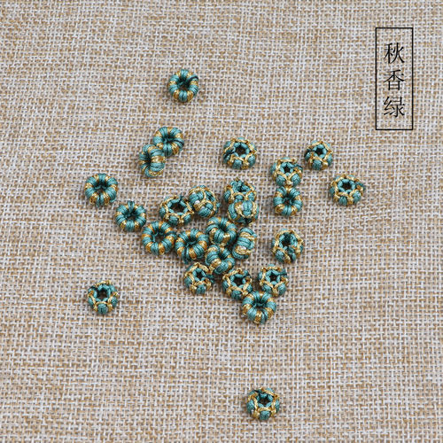 菠萝结线圈菠萝扣手工diy编织手绳手链项链菠萝配件线莲花座线圈