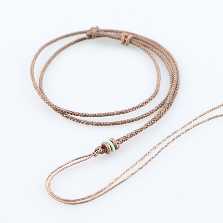 手工编织观音翡翠玉佩莲花座挂脖项链绳DIY手编吊坠挂绳男女可调