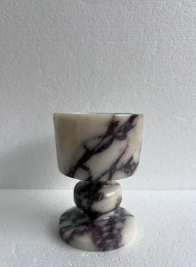 宝格丽奢石酒器酒具定制蜡烛台摆件装饰品别墅会所大理石饰品