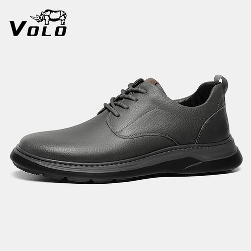 VOLO/犀牛正品真皮休闲男皮鞋