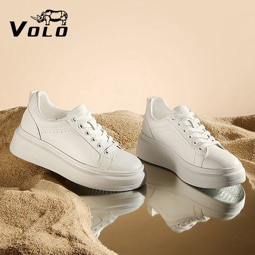 【6CM舒适增高】VOLO女款小白鞋