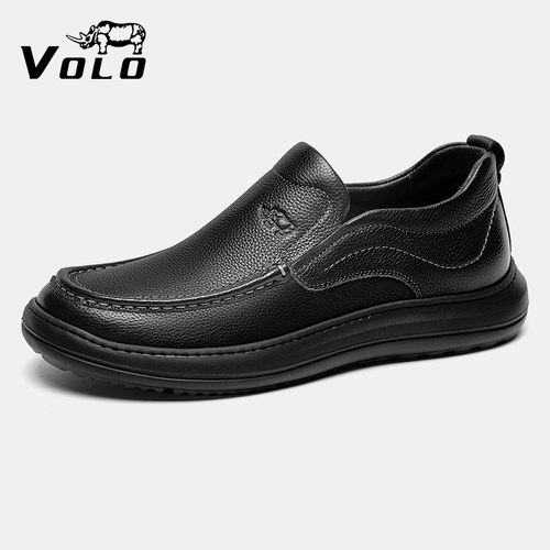 VOLO犀牛头层牛皮透气抑菌休闲鞋