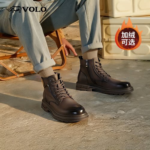 【明星同款】VOLO犀牛真皮马丁靴