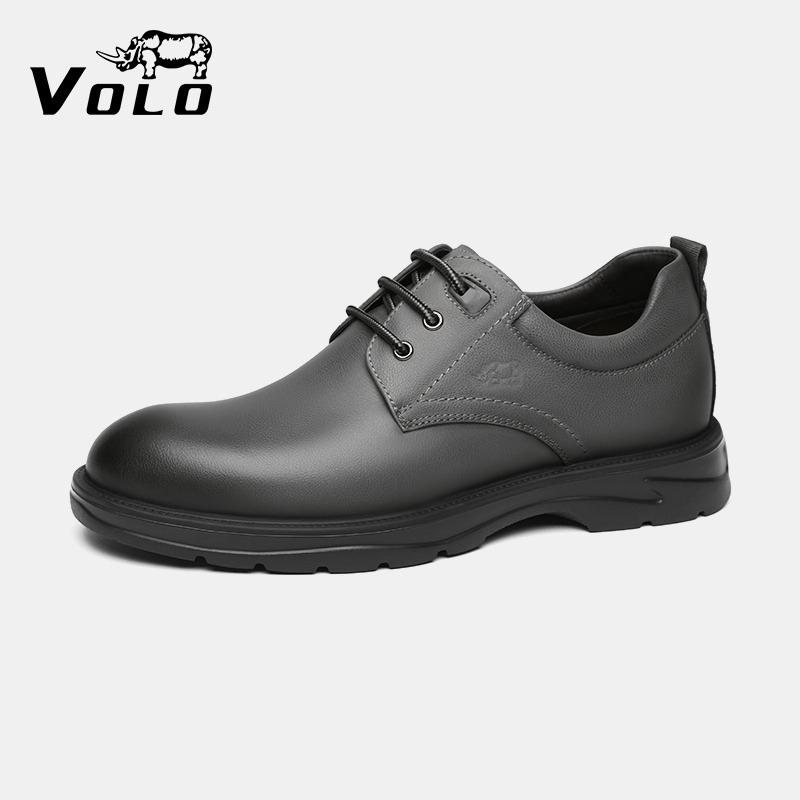 VOLO/犀牛厚底头层真皮皮鞋