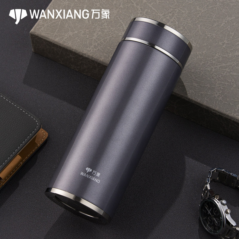 万象保温杯新品316不锈钢商务简约随手泡茶水杯男女大容量杯H86L