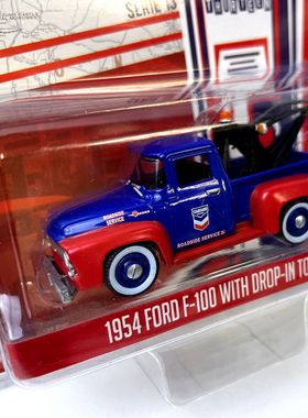 Greenlight绿光1:64福特F-100皮卡肌肉车拖车救援车合金汽车模型