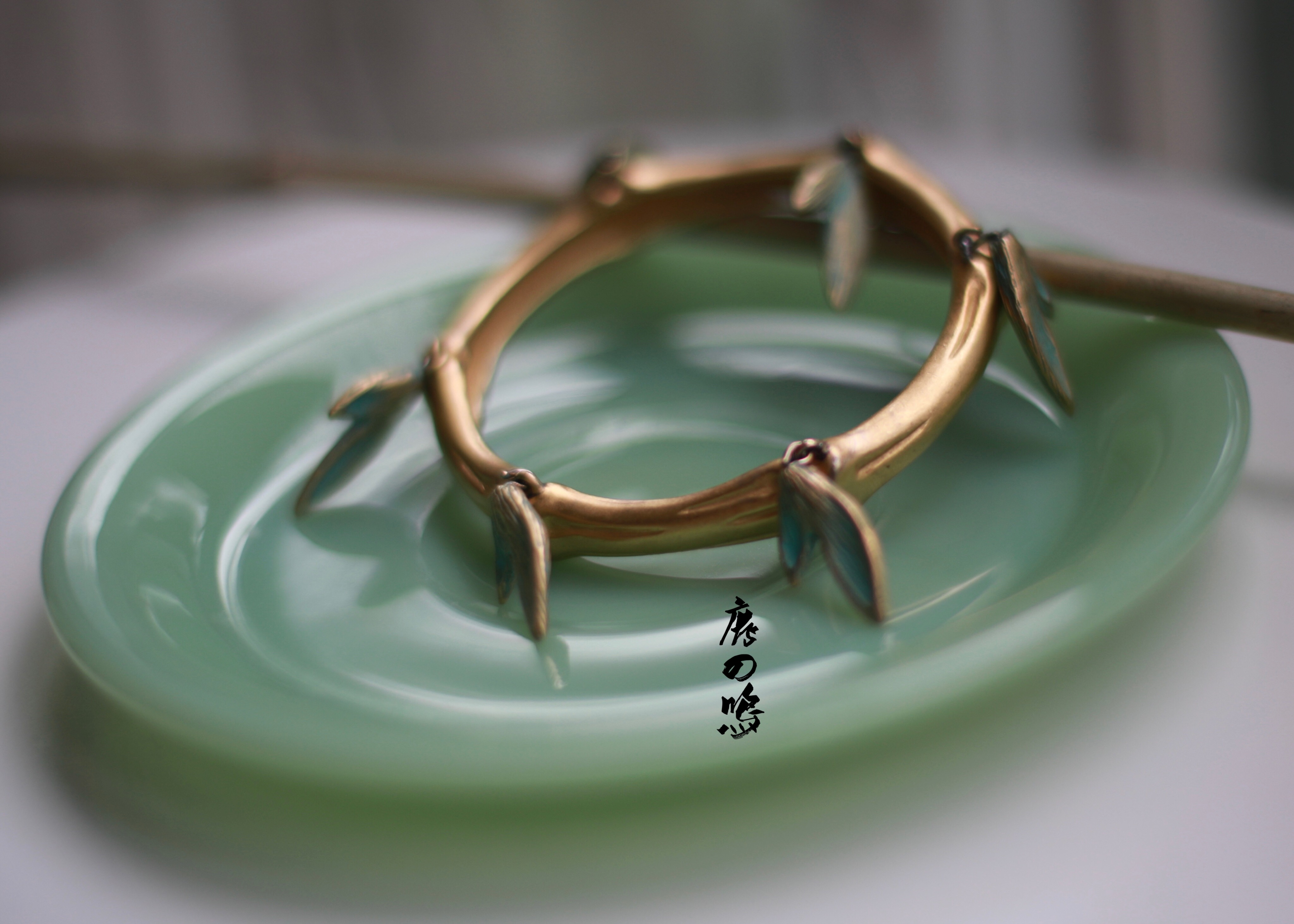 鹿鸣馆 VINTAGE 雪松翠竹 重工手镯 纪vy