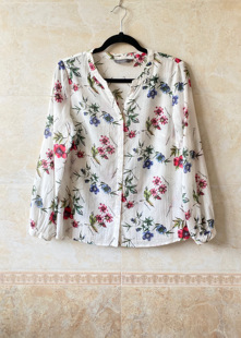 生如夏花之灿烂 复古腔调印花文艺衬衫戈尔泰 英伦传统高雅品味