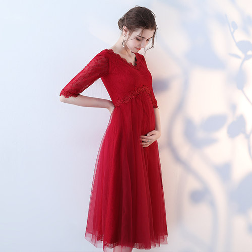 红色晚礼服新娘结婚大码多少钱 红色晚礼服新娘结婚大码价格 小麦优选