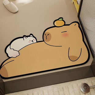 卡通可爱网红浴室软硅藻泥地垫卫生间吸水地毯防滑速干防摔脚垫子