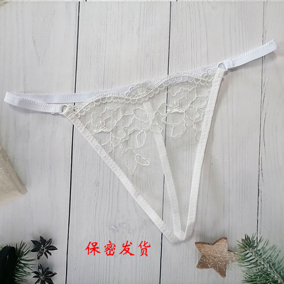 性感低腰超薄透明丁字裤细带诱惑