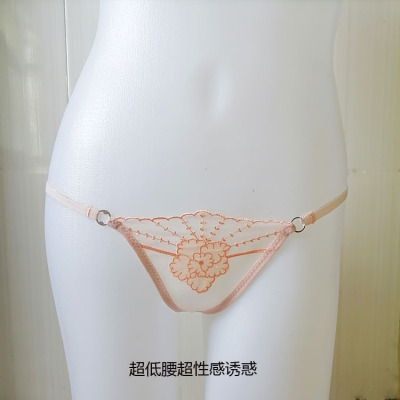 透明刺绣火辣超薄速干女士内裤