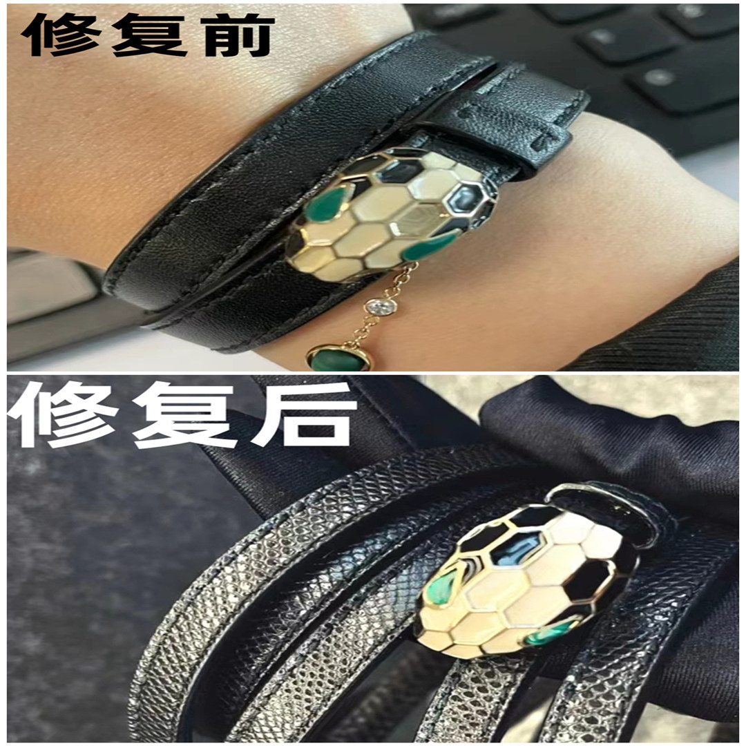 蛇头鳞片宝格li蜥蜴皮蛇头皮腰带维修翻新配件加工定制修复珐琅片