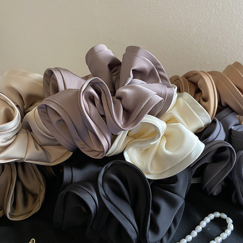 褶皱木耳边扎头发头圈发绳丸子头头花大肠发圈网红2025新款头绳女