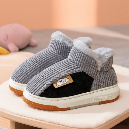 牛筋底外穿棉鞋男儿童保暖棉拖鞋