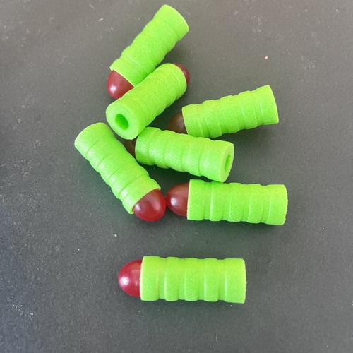 软弹nerf海绵软弹奶头弹尖头弹烫制软弹竹节软弹高速精准九节三节