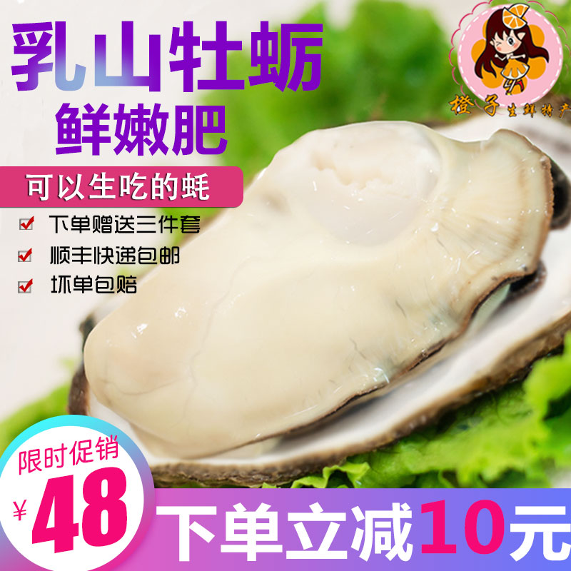 乳山新鲜带壳牡蛎鲜活生蚝海蛎子5斤10斤装顺丰包邮海鲜现捞海产