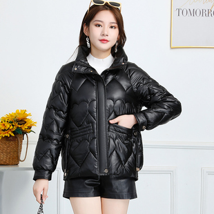 冬季 亮面免洗棉服女短款 年轻妈妈冬装 显瘦丝棉面包服爆款 外套 时尚