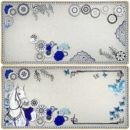 青花瓷马年大主题墙毛毡墙贴幼儿园小学黑板报走廊文化墙装 饰纸盘