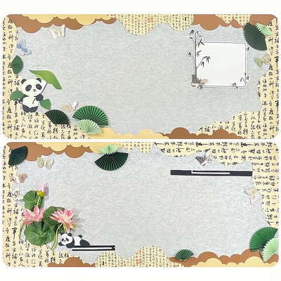 中国风古建新大主题墙书法框