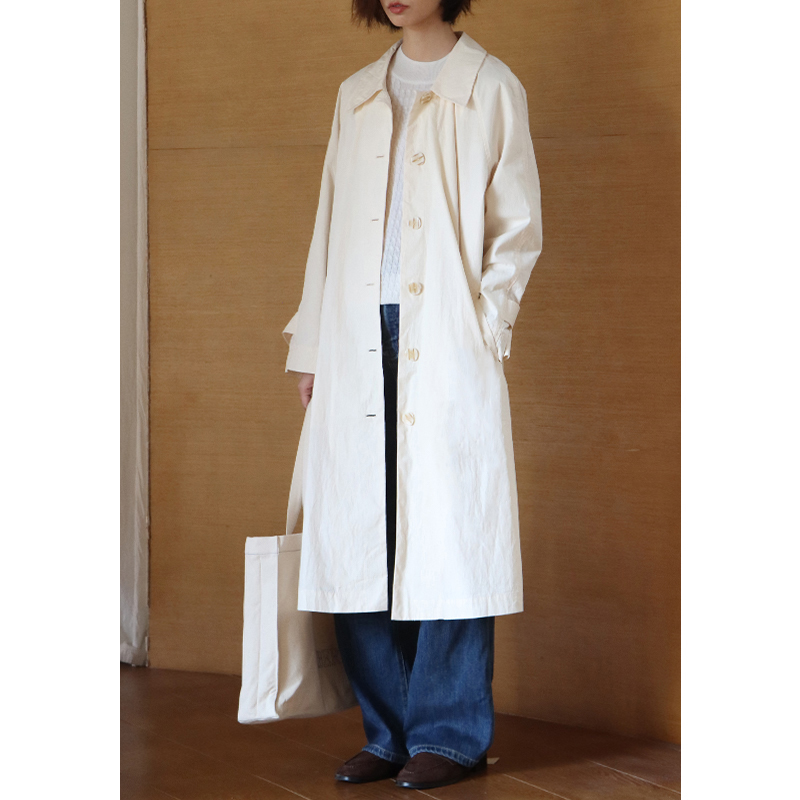 无拘长款通勤纽扣系带