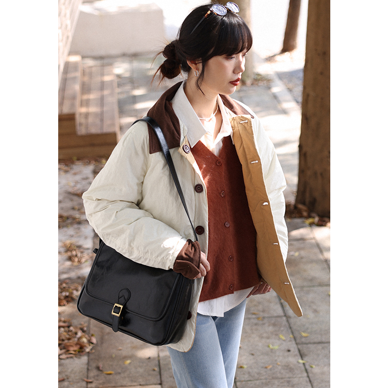 无拘双面穿宽松两穿棉服