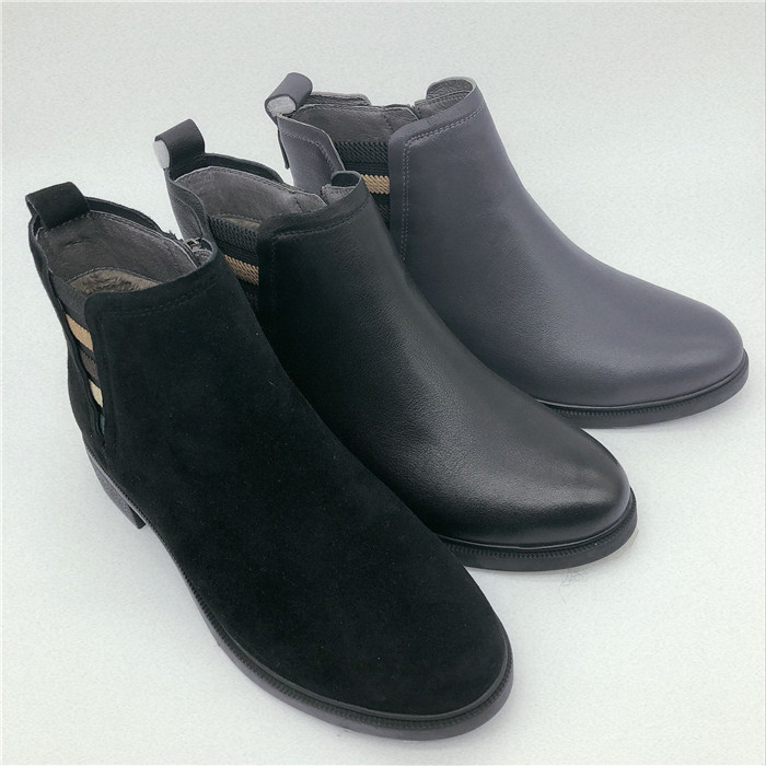 接吻猫kisscat牛皮革反绒面女鞋