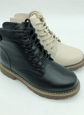 索菲娅女鞋2021冬季正品圆头低跟绒里马丁靴SF14116112SF14118112