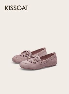 专柜正品豆豆鞋2025秋新款通勤豆豆鞋一脚蹬乐福鞋KA65527-50