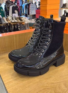 KISSCAT接吻猫2019秋季日常休闲圆头低跟前系带马丁靴KA09725-50