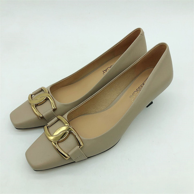 KISSCAT接吻猫女鞋2022春季新款方头细高跟浅口女单鞋KA32101-12