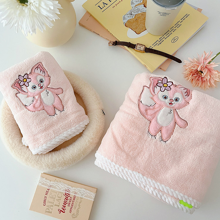 新款贴布刺绣毛巾儿童洗澡速干浴巾吸水毛巾成人珊瑚绒浴巾两件套,婴童用品,浴巾,淘宝优惠券,粉丝福利购,淘宝优惠卷