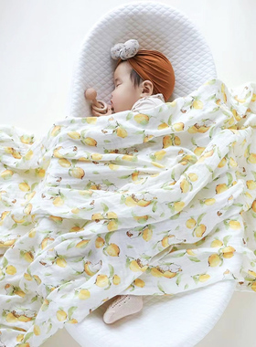 新品muslin婴儿薄款竹棉纱布包巾新生儿襁褓巾儿童枕巾宝宝浴巾