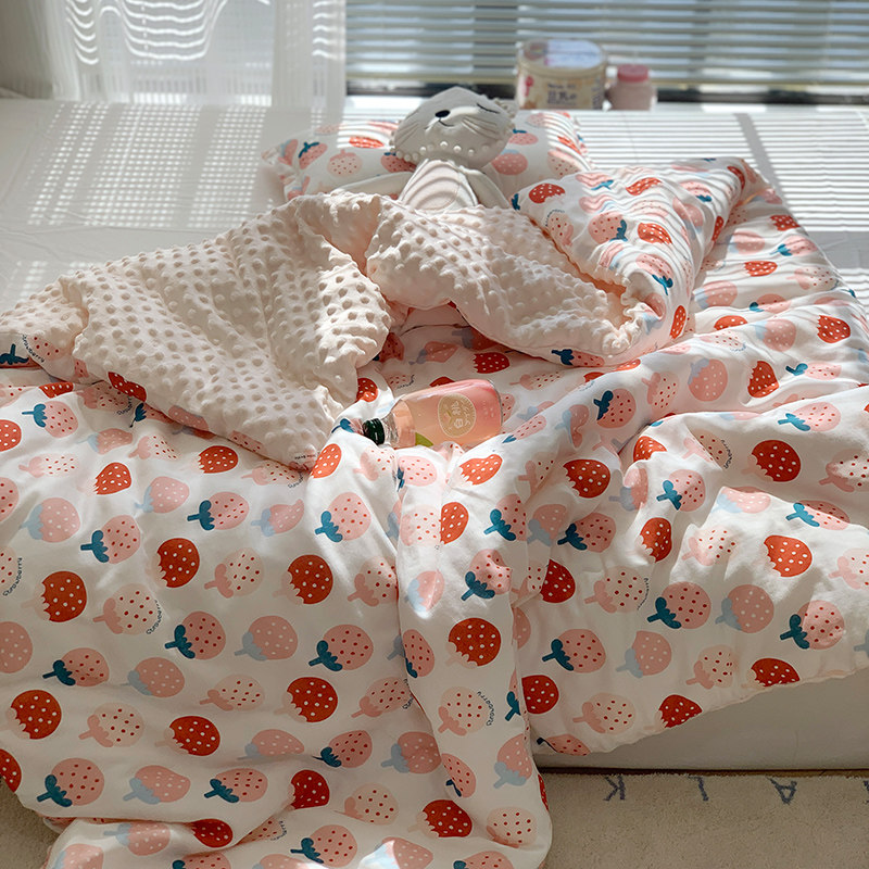 宝宝必入！冬季竹纤维豆豆绒儿童春秋被卡通加厚保暖冬被可机洗,床上用品,化纤被,淘宝优惠券,粉丝福利购,淘宝优惠卷