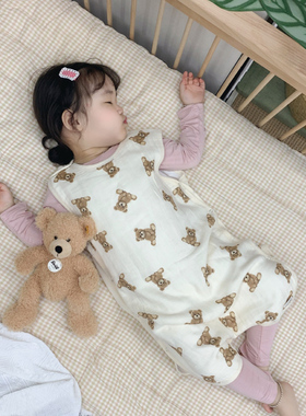 八层纱布睡袋！ 宝宝muslin竹棉背心睡袋 新生儿纱布睡袋 防踢被