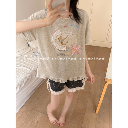 睡衣女款2026新款短袖夏款