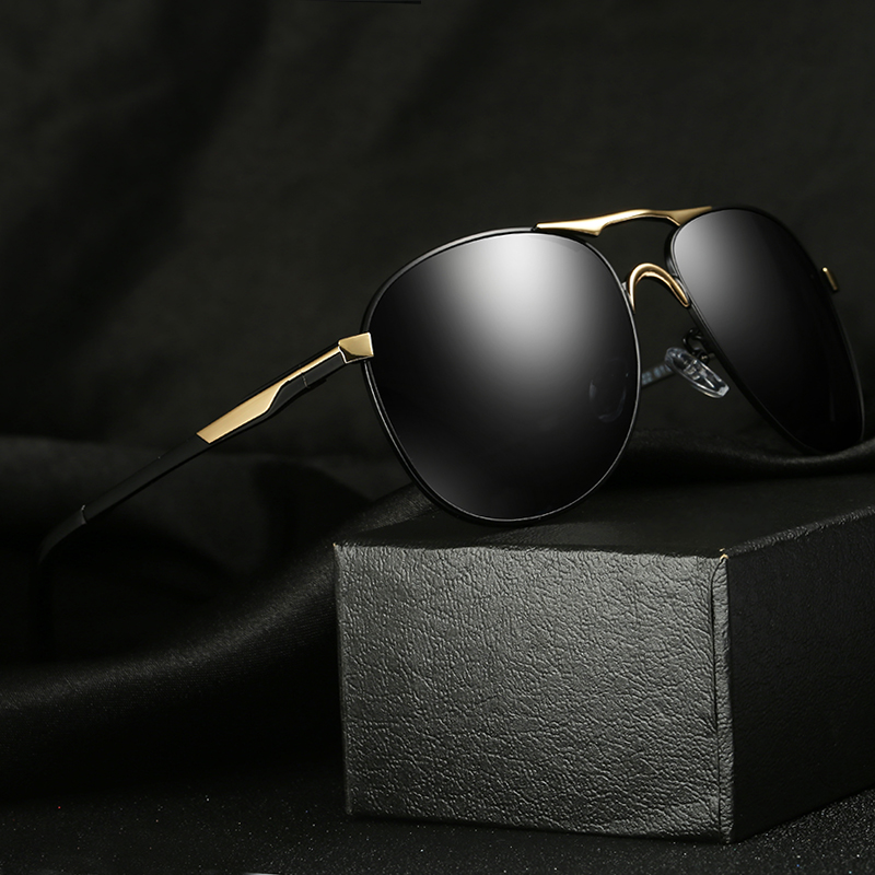 2022新款韩版潮墨镜偏光开车太阳镜男士司机驾驶镜蛤蟆镜可配近视